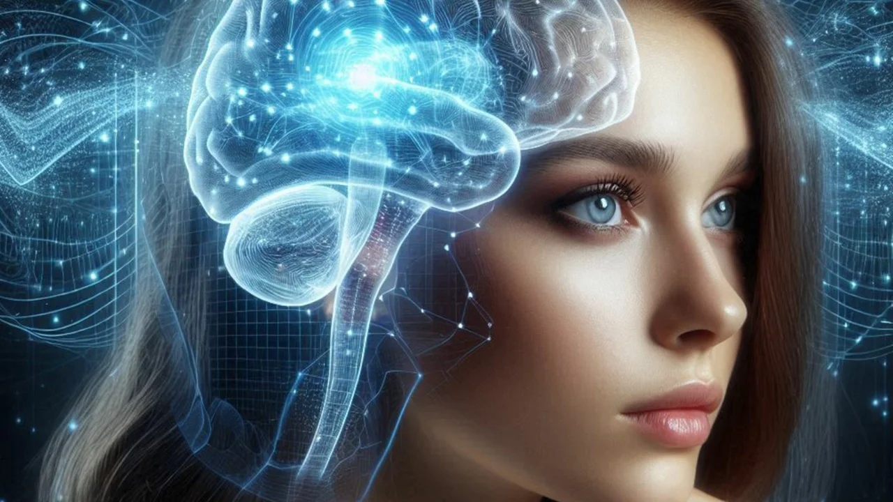 Woman listening to Fast Wealth audio track